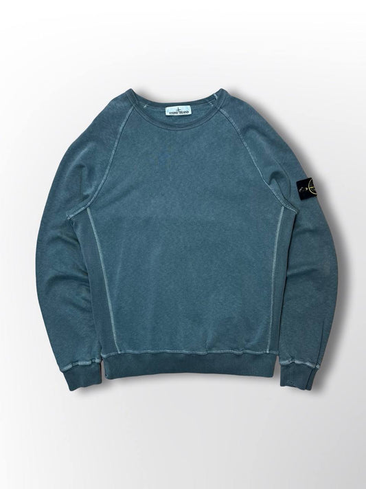 Brugt Stone Island Sweatshirt Sweater i grøn turkis farve i L large i god stand