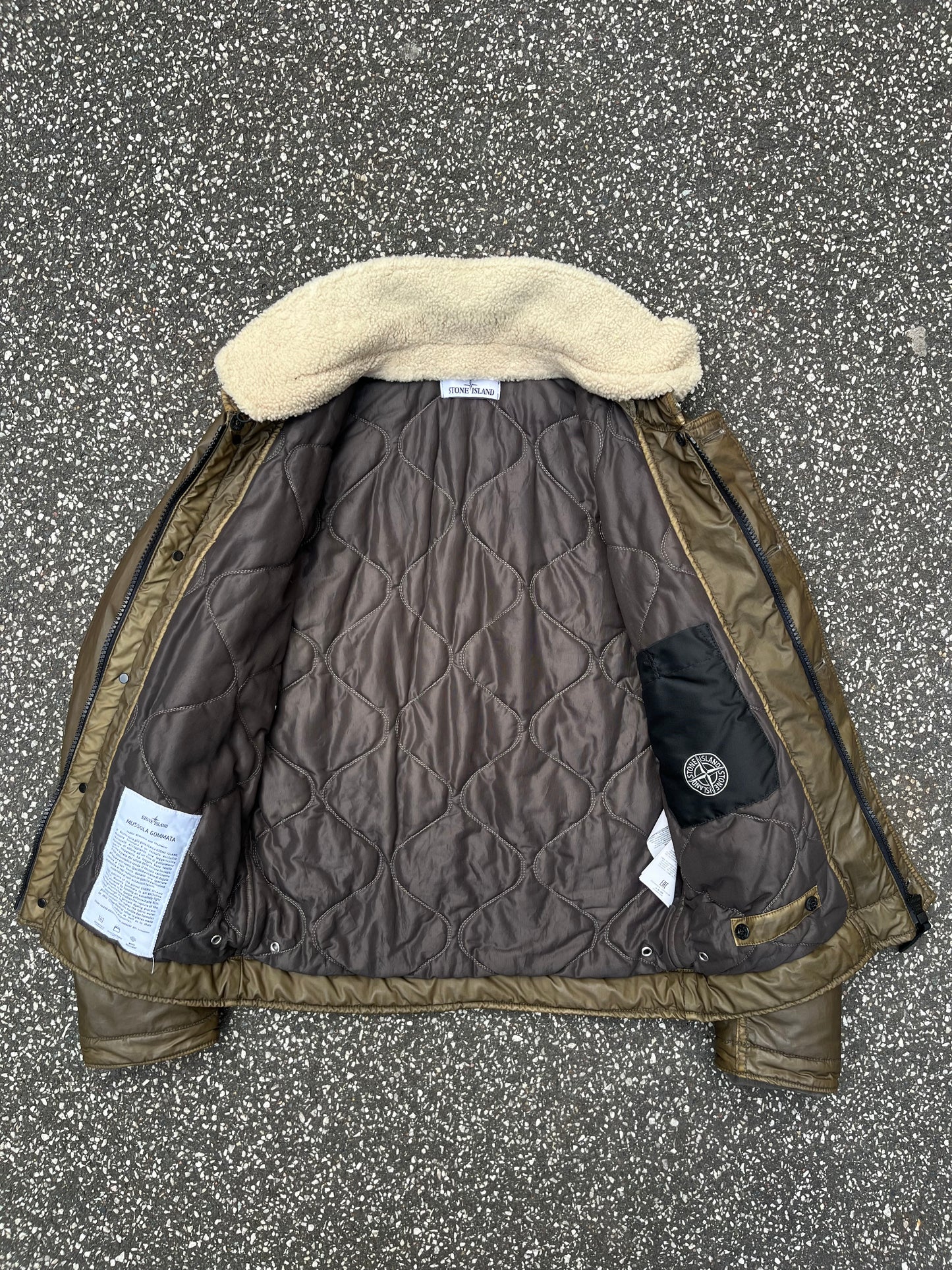Stone Island Mussola Gommata Jacket – Olive Small