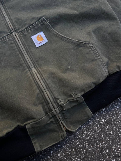 Carhartt Active Jacket Grøn Khaki Small herre Vintage