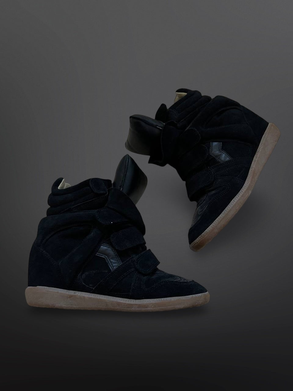 Isabel Marant Étoile Bekett Leather Wedge Sneakers – Sort – Str. 38