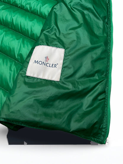 Brugt Used Moncler Vest Dunvest i Grøn Størrelse 4 L herre mænd i God Stand