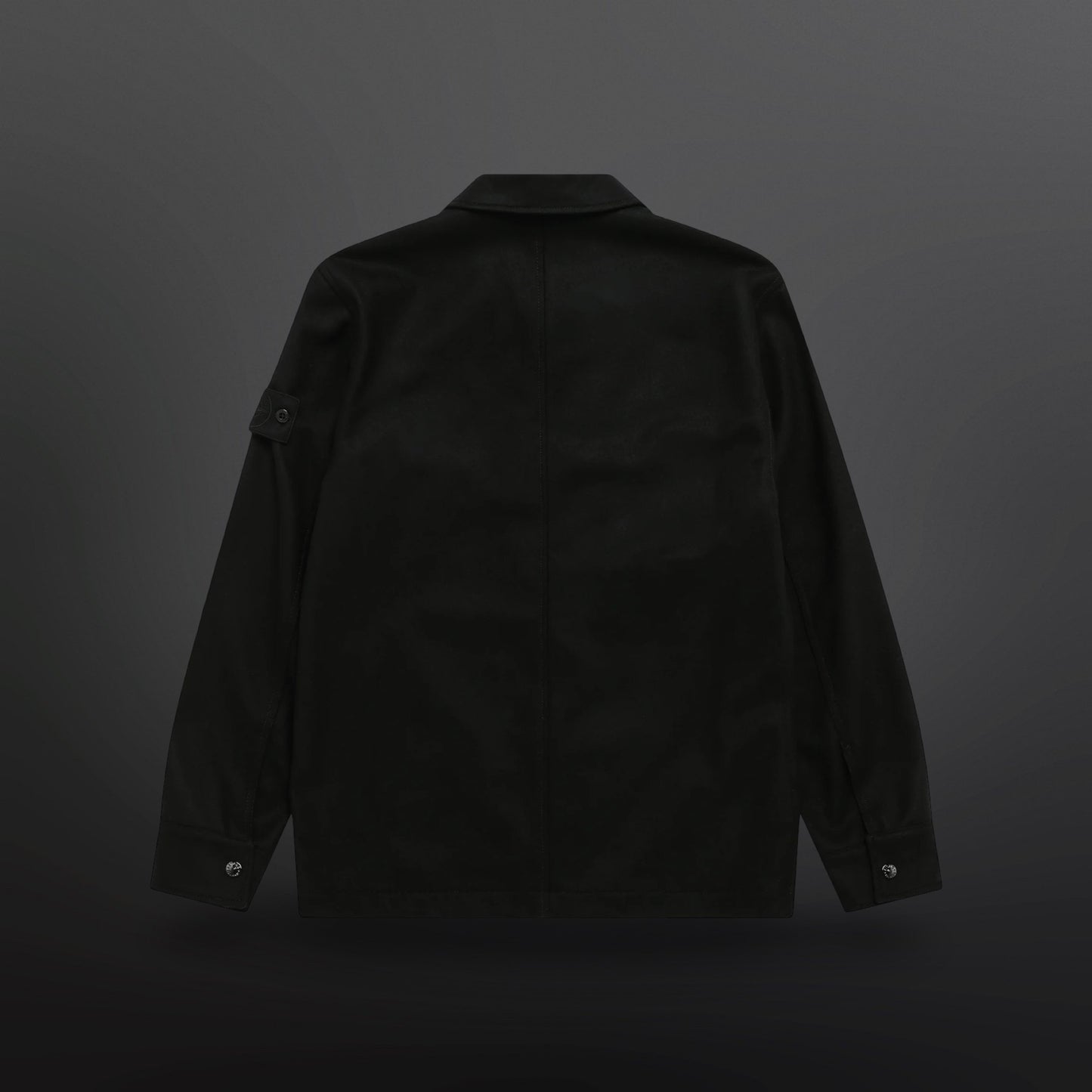 Stone Island Ghost Wool Overshirt Sort M Medium Sort Black