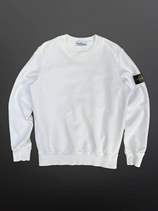 Stone Island Sweatshirt Crew Neck Hvid Medium Brugt
