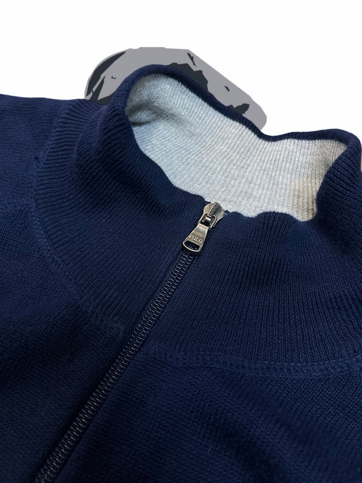 Brugt Used Cardigan Fra Polo Ralph Lauren I mørkeblå XL herre