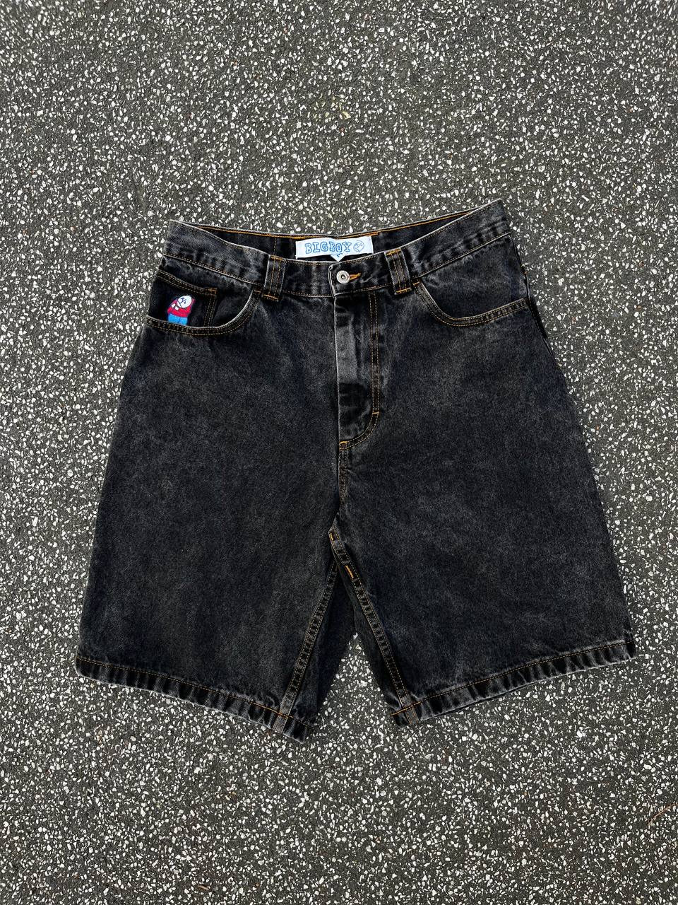 Polar Big Boy Denim Shorts M Medium Black Jeans Shorts
