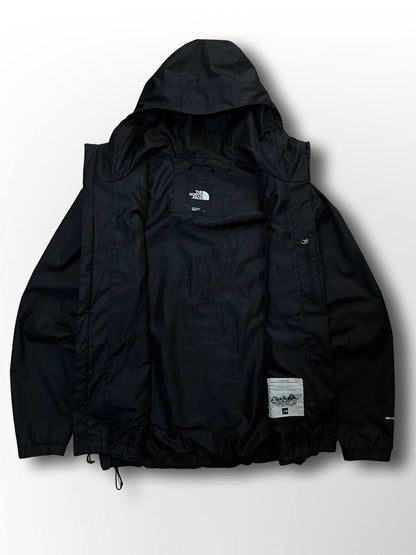 Regnjakke Skaljakke Vindjakke brugt jakke fra The North Face i Sort L large Gore tex Hyvent Dryvent Membran