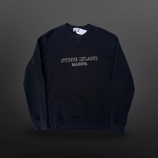 Stone Island Marina Logo Sweatshirt – Black – XL