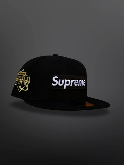 Supreme Cap New Era Sort Størrelse 58,7 cm Brand New