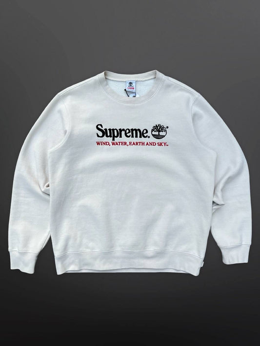 Supreme X Timberland Sweatshirt L Large Beige Trøje
