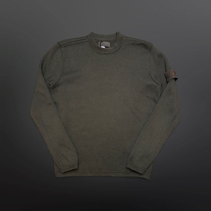 Stone Island Ghost Piece Strik – Khaki Grøn (Str. S / fitter M)