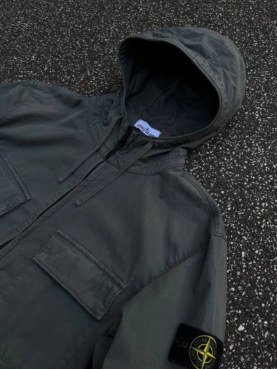 Stone Island Jakke Supima Twill Cotton Stretch TC Green Grøn XL 801542610