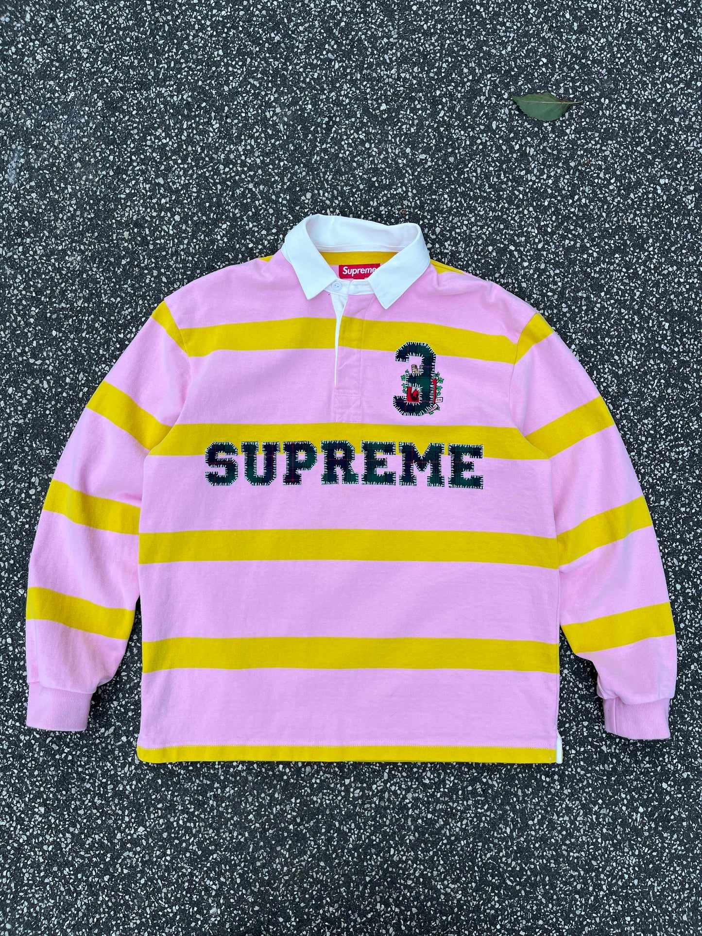 Supreme Stripe Rugby Pink/Yellow, Str. M