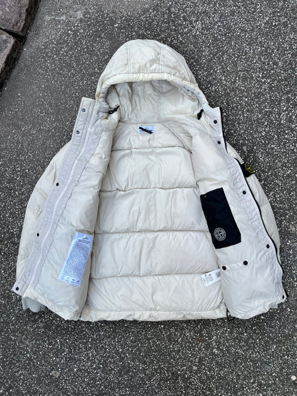 Stone Island Crinkle Reps NY Down Jacket Off White Str. Large