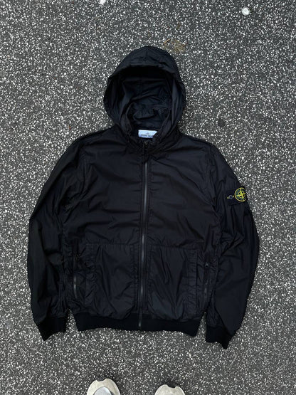 Stone Island Jakke Sommerjakke Garment Dyed Crinkle Reps Ny 721543230 Sort Black S Small