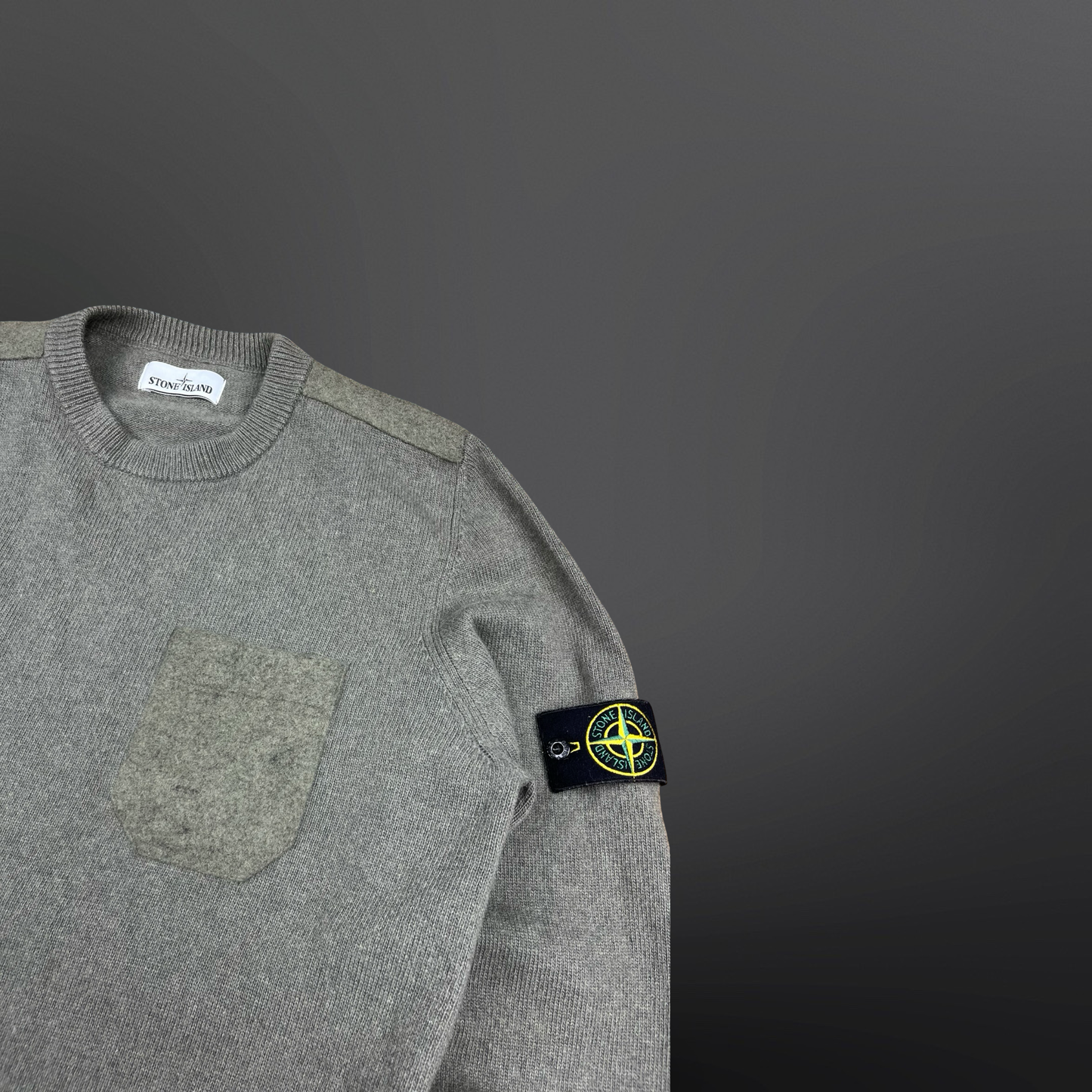 Stone Island Knit Sweater – Oliven – Str. XL