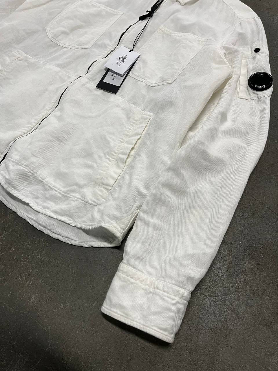 C.P.Company Overshirt Large Hvid Brugt som ny