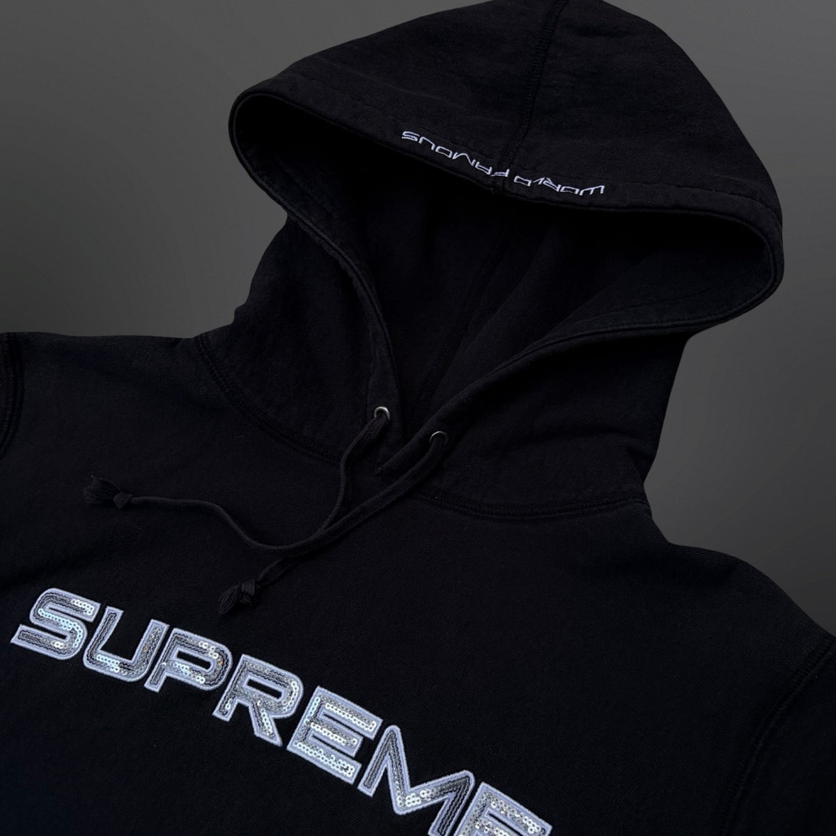 Supreme Ludacris Rhinestone Hoodie – Black – Large