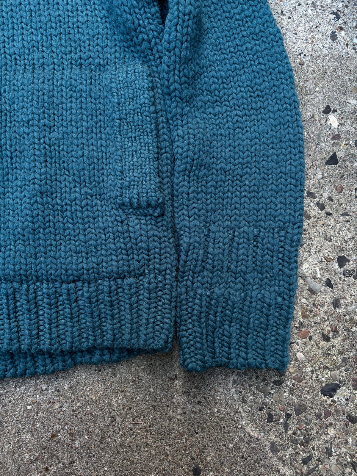 Stone Island 544D4 Hooded Wool Knit Cardigan – Dark Teal Green – Large