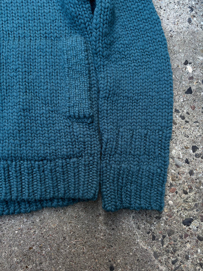Stone Island 544D4 Hooded Wool Knit Cardigan – Dark Teal Green – Large