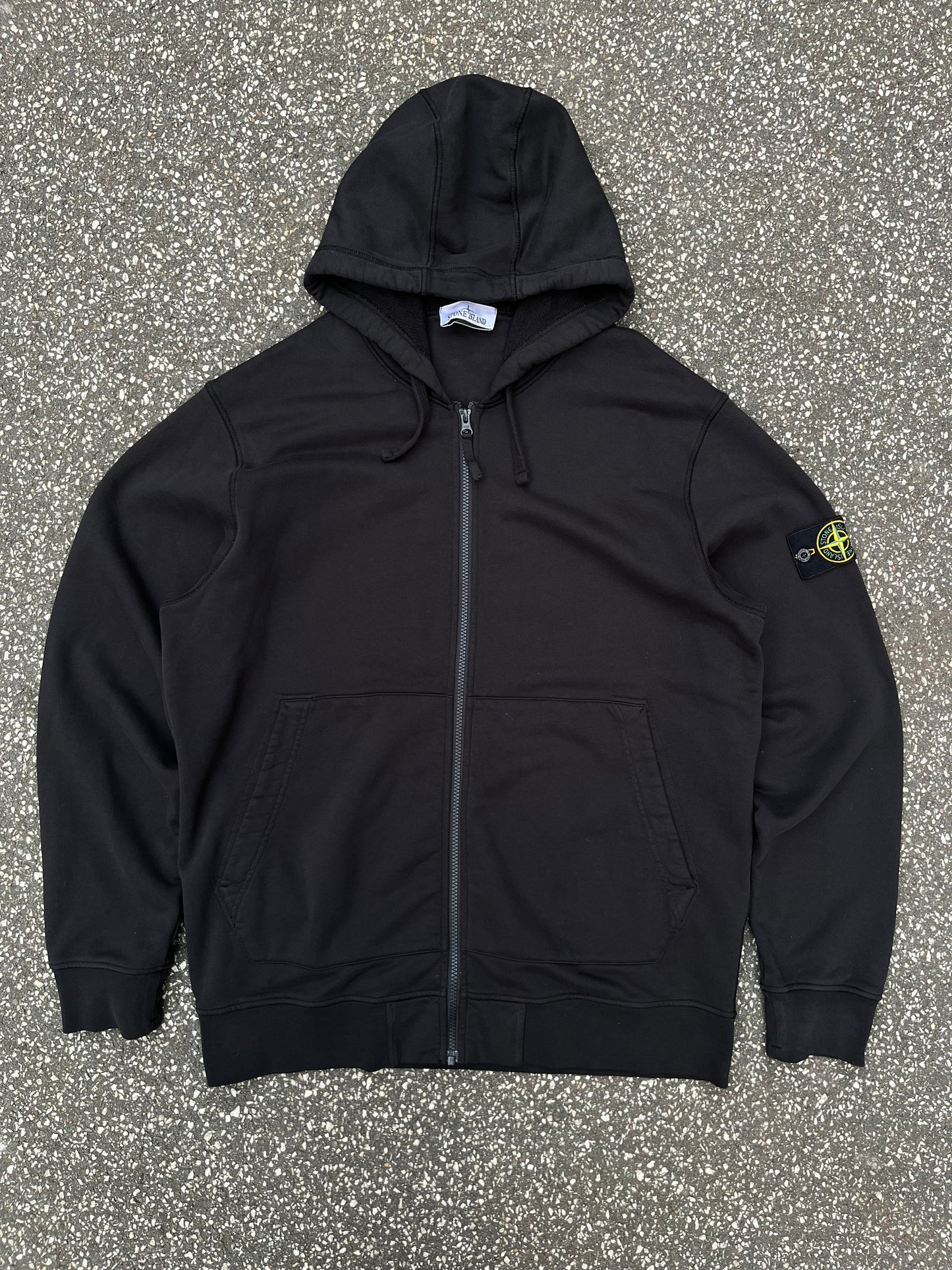 Stone Island Zip Hoodie – Black XXL