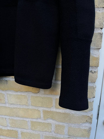 Stone Island Ghost Sweater i Uld Medium Sort Black Brugt Used