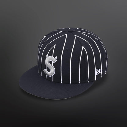 Supreme x New Era Pinstripe Box Logo Cap – 7 1/4