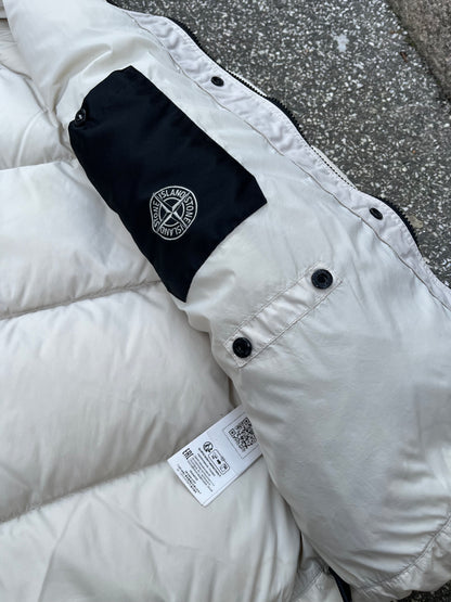 Stone Island Crinkle Reps NY Down Jacket Off White Str. Large