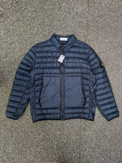 Brugt Used Stone Island puffer jakke vinter jakke fra Stone Island XXL sidder godt på XL/L i mørkeblå Nylon Down