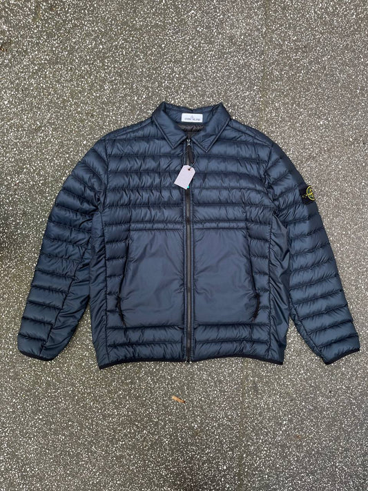 Brugt Used Stone Island puffer jakke vinter jakke fra Stone Island XXL sidder godt på XL/L i mørkeblå Nylon Down