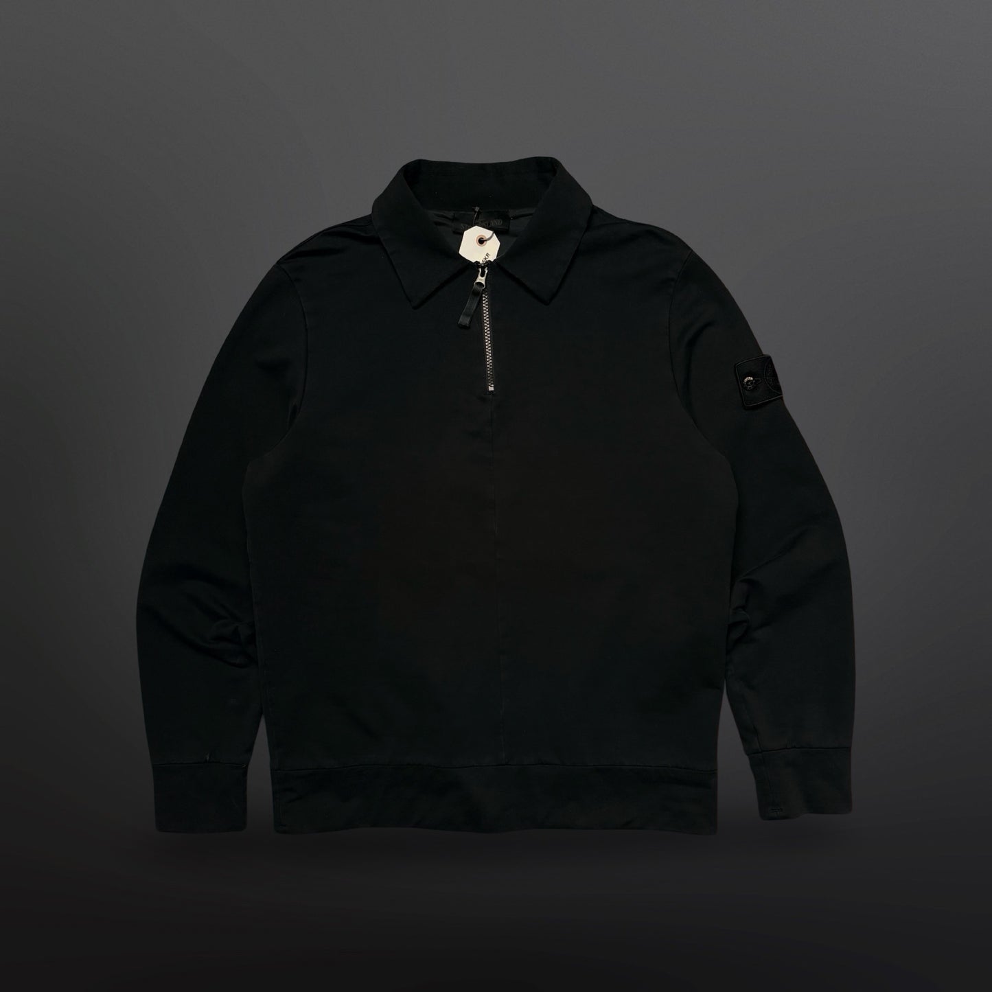 Stone Island Ghost Quarter Zip Sweatshirt Sort – Str. M