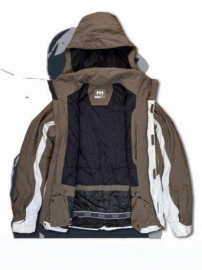 Brugt Used Skijakke Helly Hansen i Brun med Hvide detaljer i M medium dame eller S small herre unisex