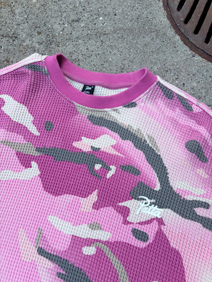 Patta Pink Camo Waffle Long Sleeve – Large / Fits XL
