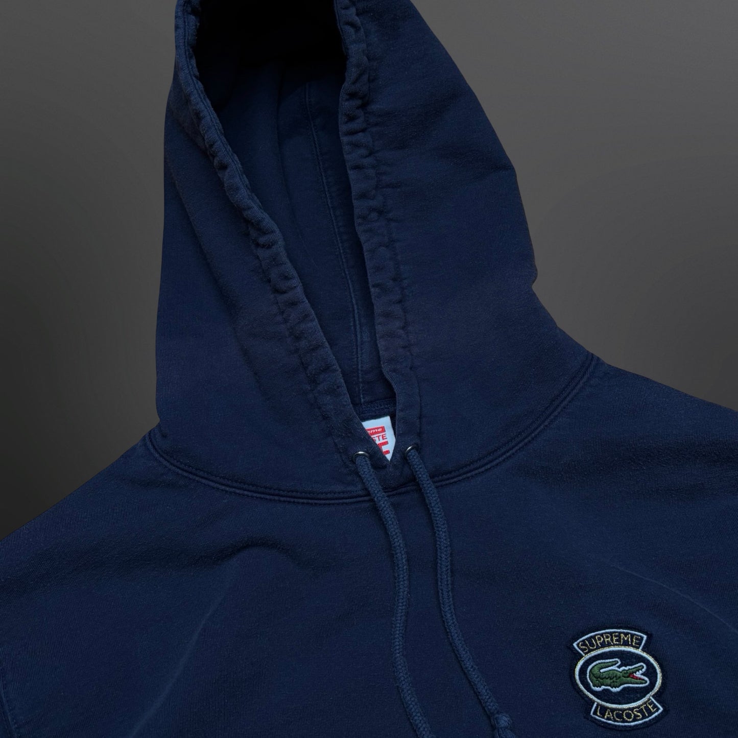 Supreme x Lacoste Hoodie Hættetrøje XL (Navy)