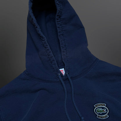 Supreme x Lacoste Hoodie Hættetrøje XL (Navy)