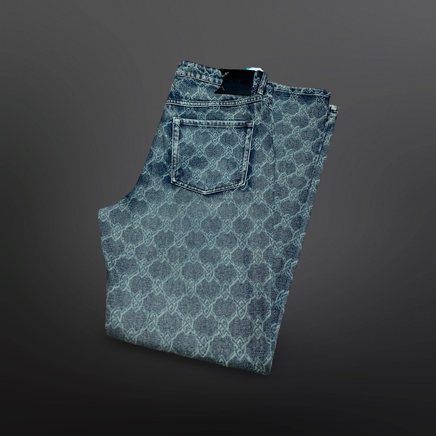 Daily Paper Monogram Denim Jeans – Blå – Str. M Medium