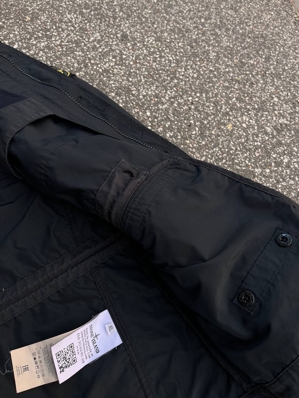 Stone Island Micro Reps Casual Jakke Frakke Coat Klassisk Sort XL Brugt Used