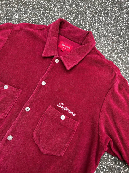 Supreme Terry Shirt Skjorte Burgundy Medium M
