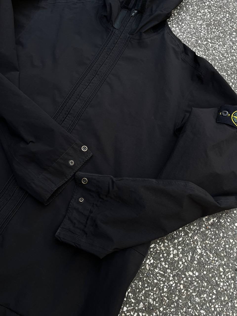 Stone Island Regnjakke Gore-Tex  Paclite L Large Sort