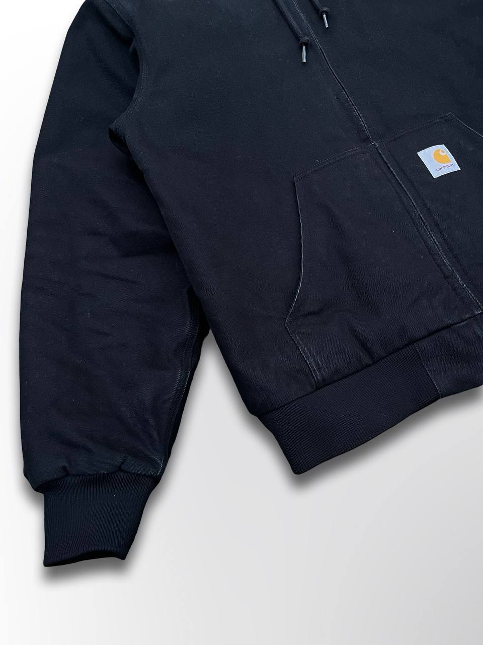 Brugt Carhartt Active Jacket Vinterjakke i sort farve med 3M fleece insulation L large Herre