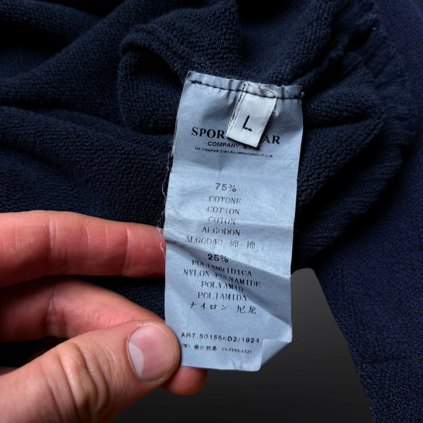 Stone Island Navy Knit Sweater – L (ART. 501554D2/1924)