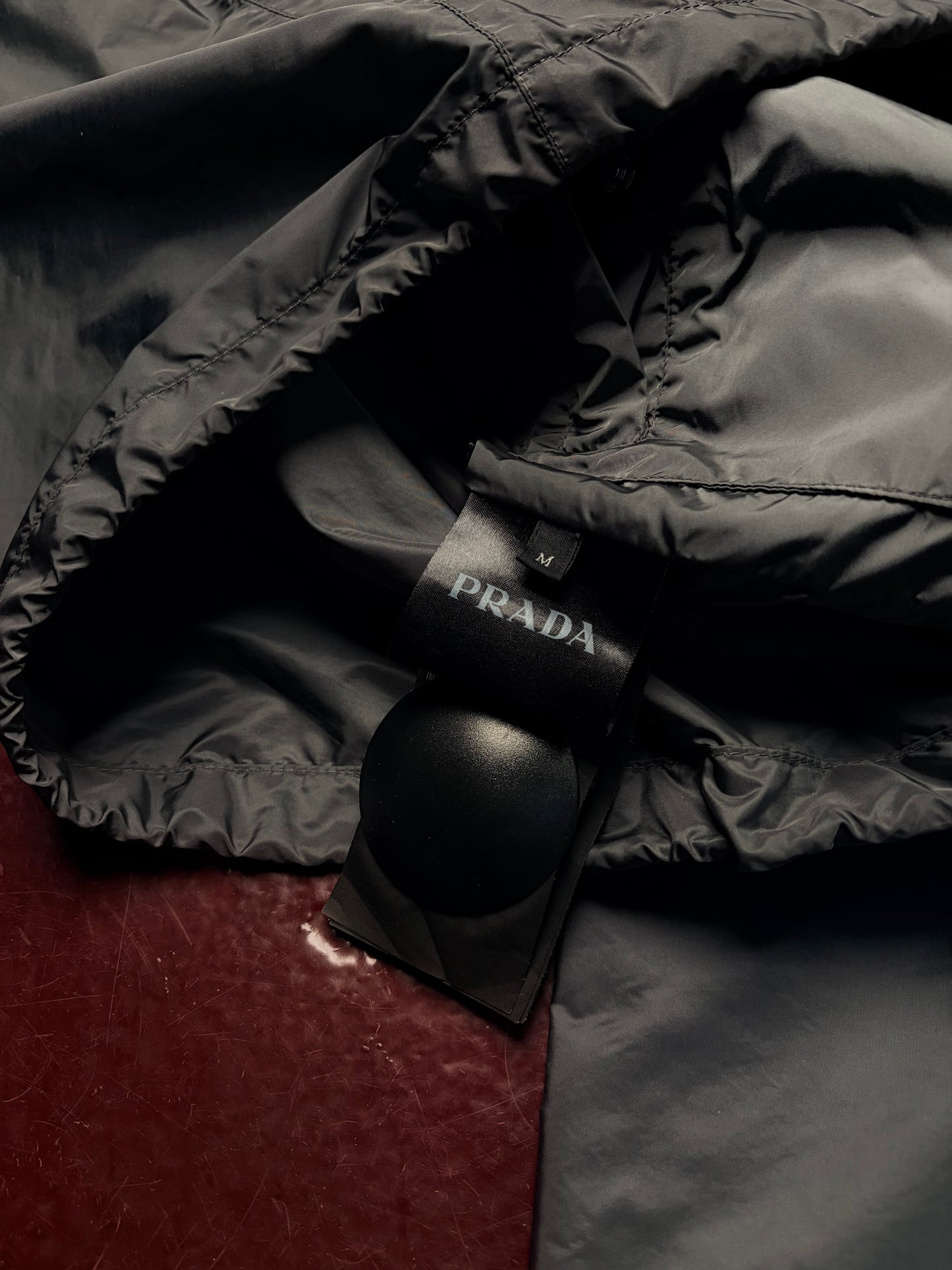 Prada Nylon Hooded Jacket Str. M med Triangle Logo