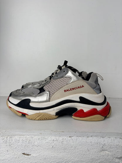Balenciaga Triple S ‘Silver Red’ – Size 37