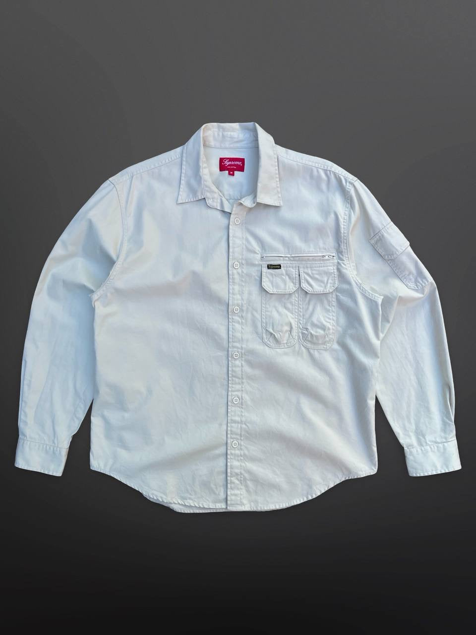 Supreme Skjorte Safari Beige Creme Farve M Medium Brugt Used