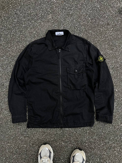 Stone Island Overshirt Sommerjakke Overgangsjakke i Sort Black M Medium 7215114WN