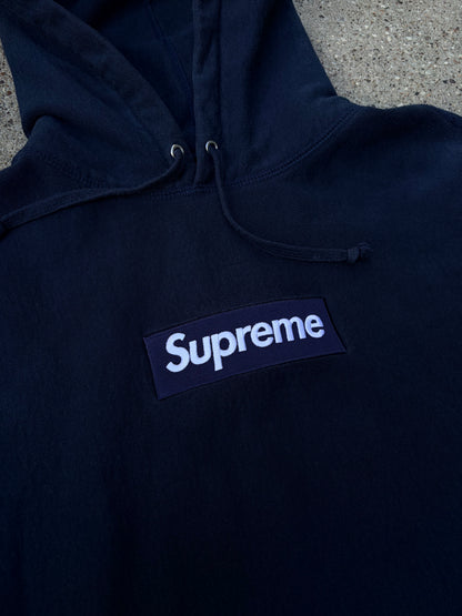 Supreme Box Logo Hoodie – Navy – Small