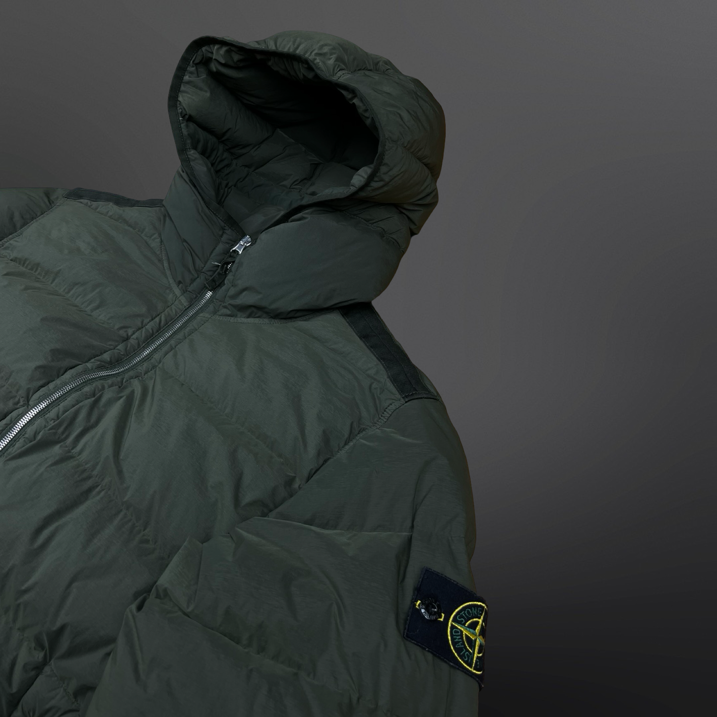Stone Island Seamless Tunnel Nylon Down Jacket – Grøn – Str. XL
