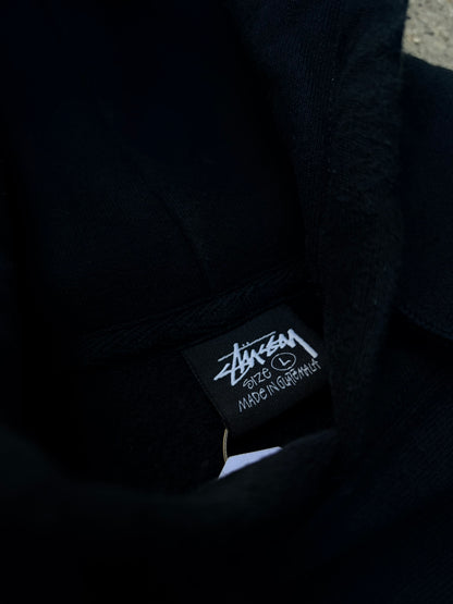 Stüssy Camo Logo Hoodie – Sort – Str. Large
