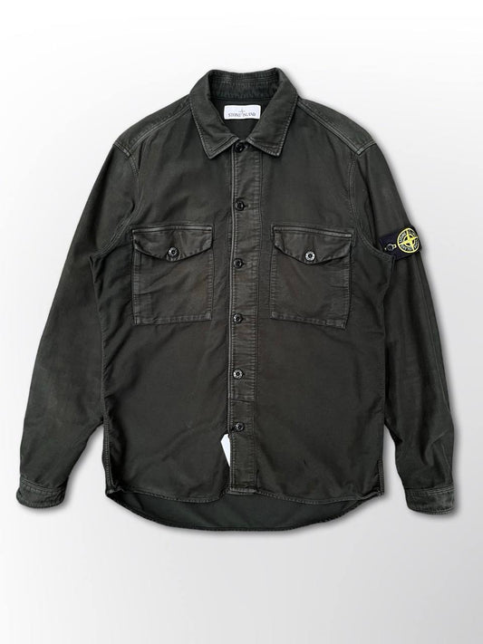 Stone island Skjorte Overshirt Grøn Large Herre brugt