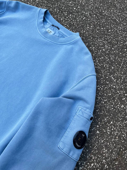 C.P.Company Sweatshirt Resist Dyed i Himmelblå XL