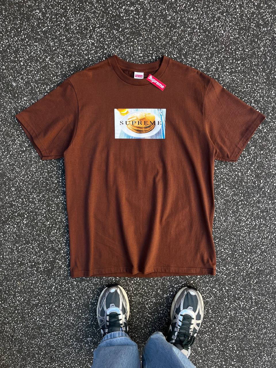 Supreme T-Shirt i Brun M medium Pancake Brand New